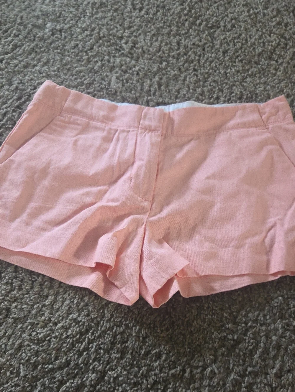 kids Light Pink Classic Linen Blend Shorts